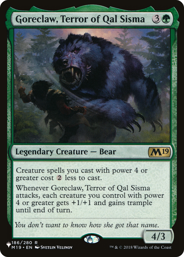 Goreclaw, Terror of Qal Sisma [The List] - Magic: The Gathering - Card Brawlers | Quebec | Canada |