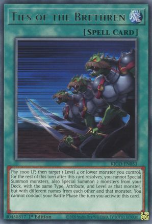 Ties of the Brethren [KICO-EN053] Rare - Yu-Gi-Oh! - Card Brawlers | Quebec | Canada |