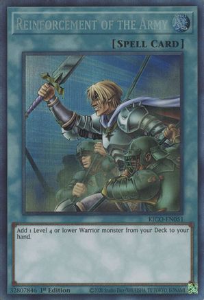 Reinforcement of the Army (Collector's Rare) [KICO-EN051] Collector's Rare - Yu-Gi-Oh! - Card Brawlers | Quebec | Canada |