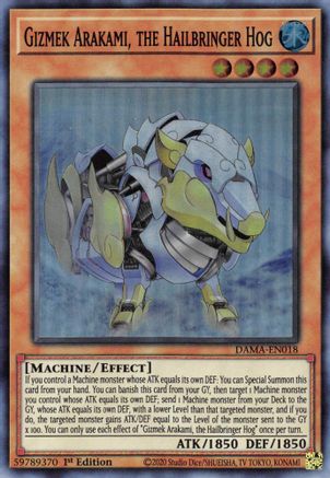 Gizmek Arakami, the Hailbringer Hog [DAMA-EN018] Super Rare - Yu-Gi-Oh! - Card Brawlers | Quebec | Canada |