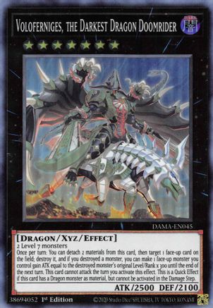 Voloferniges, the Darkest Dragon Doomrider [DAMA-EN045] Super Rare - Yu-Gi-Oh! - Card Brawlers | Quebec | Canada |