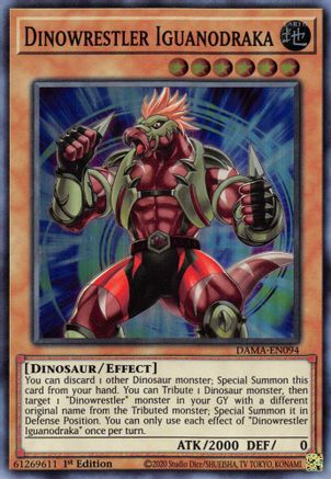Dinowrestler Iguanodraka [DAMA-EN094] Super Rare - Yu-Gi-Oh! - Card Brawlers | Quebec | Canada |