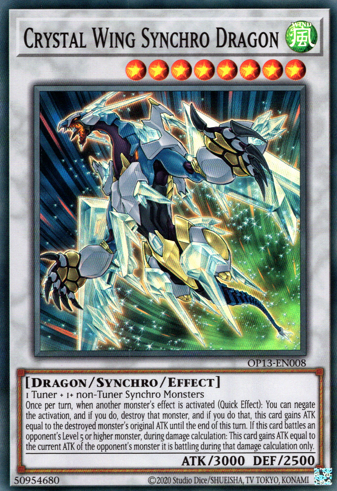 Dragon Synchro Aile de Cristal [OP13-EN008] Super Rare 