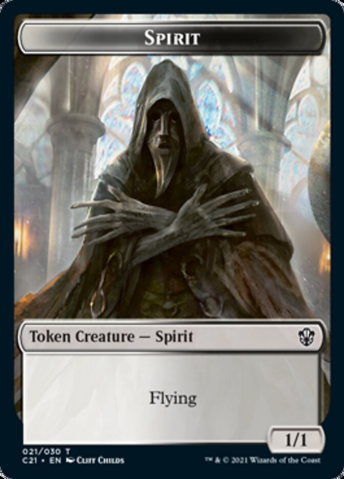 Zombie // Spirit Double-Sided Token [Commander 2021 Tokens] - Magic: The Gathering - Card Brawlers | Quebec | Canada |