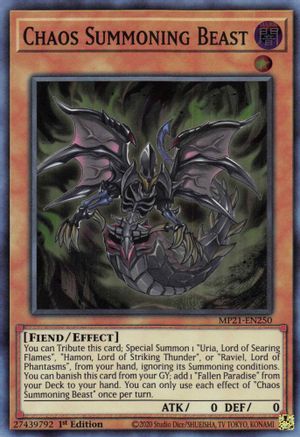 Chaos Summoning Beast [MP21-EN250] Super Rare - Yu-Gi-Oh! - Card Brawlers | Quebec | Canada |