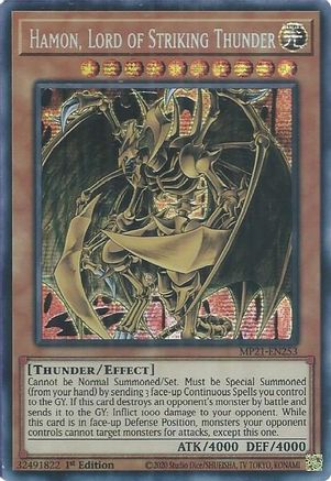Hamon, Lord of Striking Thunder [MP21-EN253] Prismatic Secret Rare - Yu-Gi-Oh! - Card Brawlers | Quebec | Canada |