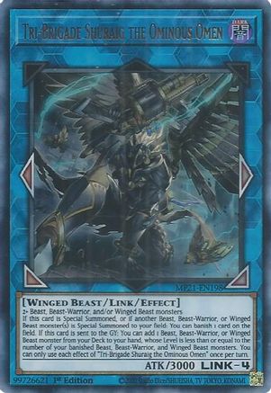 Tri-Brigade Shuraig the Ominous Omen [MP21-EN198] Ultra Rare - Yu-Gi-Oh! - Card Brawlers | Quebec | Canada |