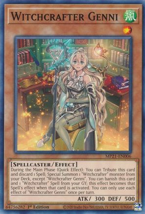 Witchcrafter Genni [MP21-EN006] Common - Yu-Gi-Oh! - Card Brawlers | Quebec | Canada |