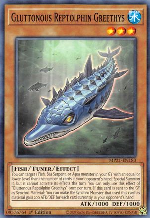 Gluttonous Reptolphin Greethys [MP21-EN183] Common - Yu-Gi-Oh! - Card Brawlers | Quebec | Canada |