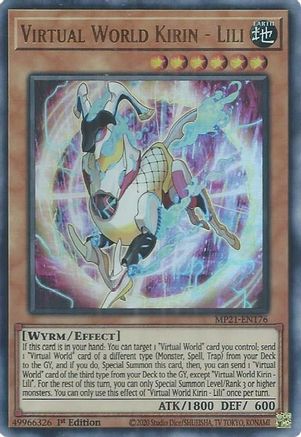 Virtual World Kirin - Lili [MP21-EN176] Ultra Rare - Yu-Gi-Oh! - Card Brawlers | Quebec | Canada |