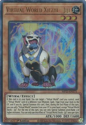 Virtual World Xiezhi - Jiji [MP21-EN175] Ultra Rare - Yu-Gi-Oh! - Card Brawlers | Quebec | Canada |