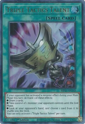 Triple Tactics Talent [MP21-EN143] Ultra Rare - Yu-Gi-Oh! - Card Brawlers | Quebec | Canada |
