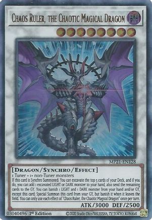 Chaos Ruler, the Chaotic Magical Dragon [MP21-EN128] Ultra Rare - Yu-Gi-Oh! - Card Brawlers | Quebec | Canada |