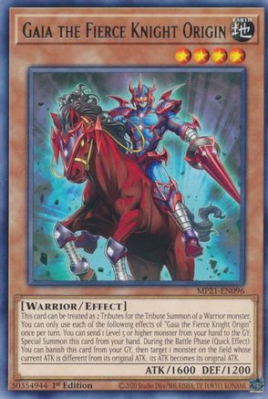 Gaia the Fierce Knight Origin [MP21-EN096] Rare - Yu-Gi-Oh! - Card Brawlers | Quebec | Canada |