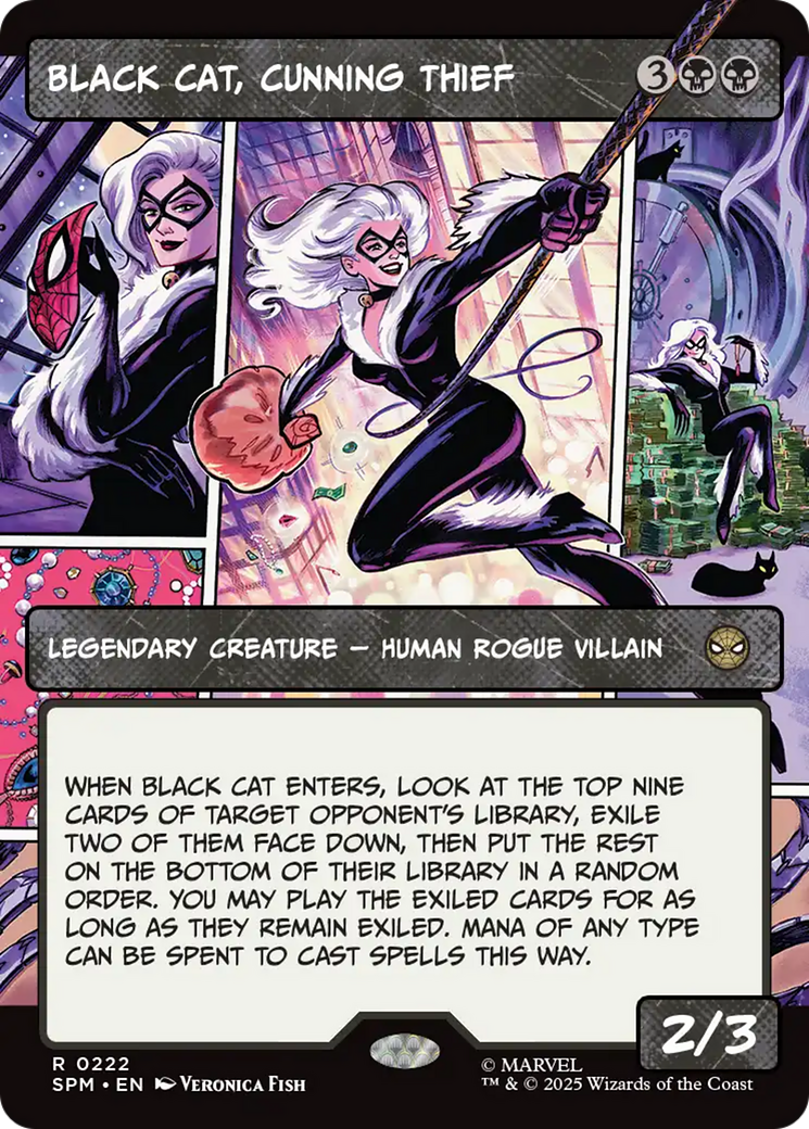 Black Cat, Cunning Thief (Borderless) [Marvel's Spider-Man] - Magic: The Gathering - Card Brawlers | Quebec | Canada |