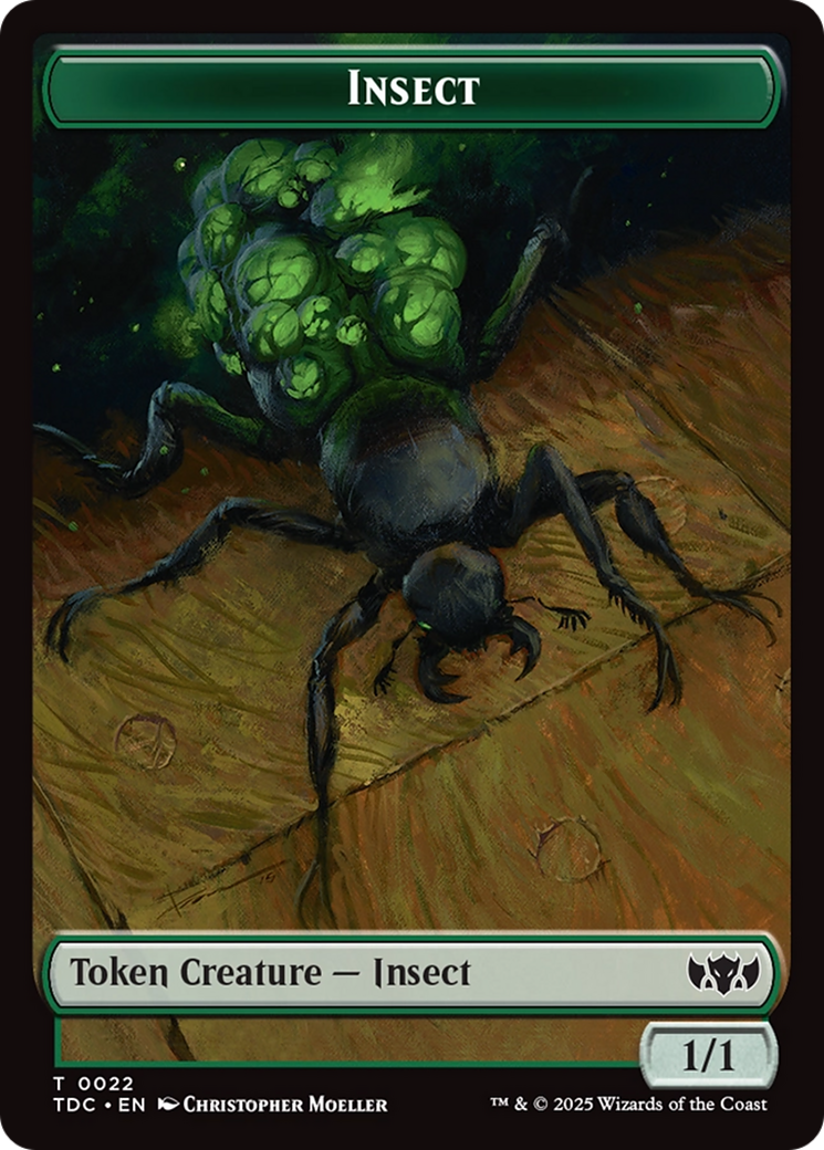 Insect (0022) // Plant Double-Sided Token [Tarkir: Dragonstorm Commander Tokens] - Magic: The Gathering - Card Brawlers | Quebec | Canada |