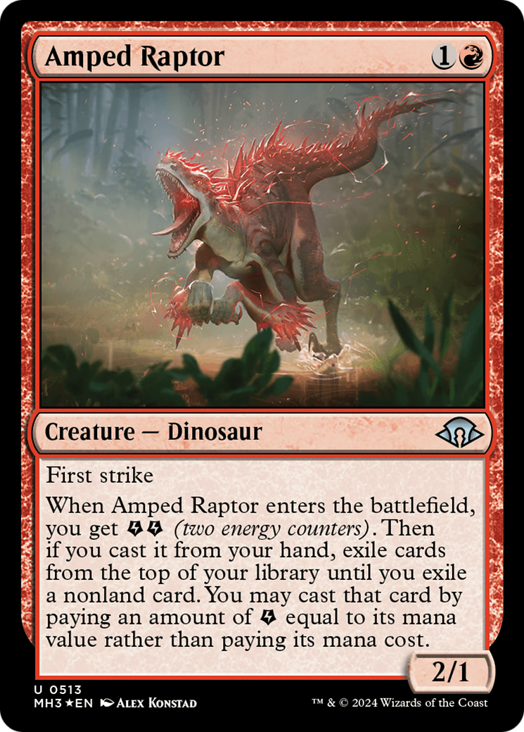 Amped Raptor (Ripple Foil) [Modern Horizons 3] - Magic: The Gathering - Card Brawlers | Quebec | Canada |