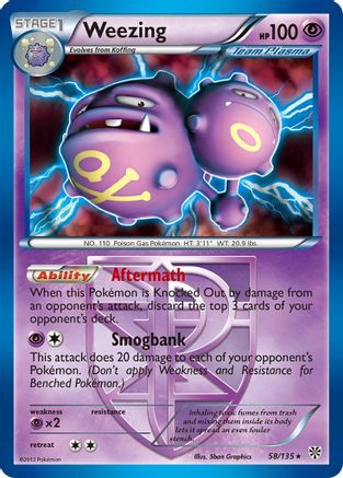 Weezing (58/135) (Theme Deck Exclusive) (Team Plasma) [Black & White: Plasma Storm] - Pokémon - Card Brawlers | Quebec | Canada |
