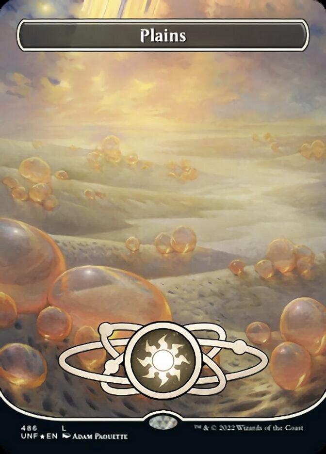 Plains (486) (Planetary Space-ic Land) (Galaxy Foil) [Unfinity] - Magic: The Gathering - Card Brawlers | Quebec | Canada |
