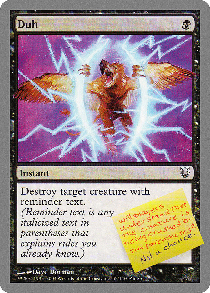 Duh [Unhinged] - Magic: The Gathering - Card Brawlers | Quebec | Canada |