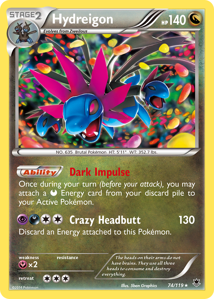 Hydreigon (74/119) [XY: Phantom Forces] - Pokémon - Card Brawlers | Quebec | Canada |