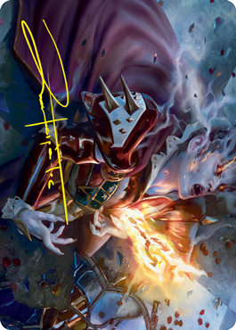 Flame-Blessed Bolt Art Card (Gold-Stamped Signature) [Innistrad: Crimson Vow Art Series] - Magic: The Gathering - Card Brawlers | Quebec | Canada |
