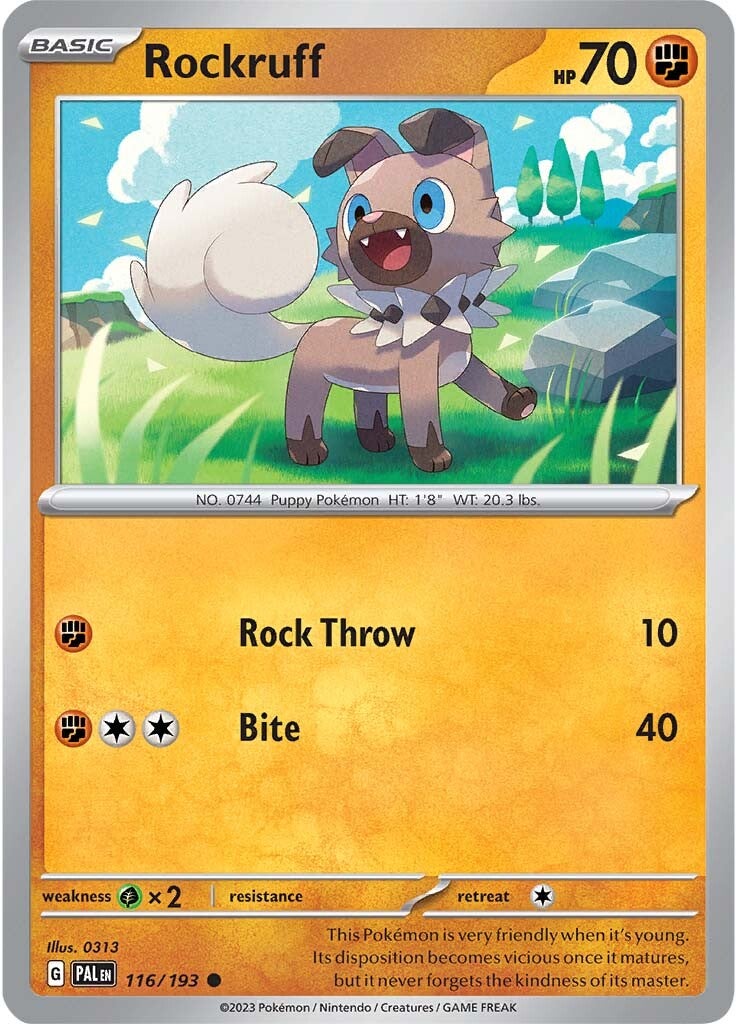 Rockruff (116/193) [Scarlet & Violet: Paldea Evolved] - Pokémon - Card Brawlers | Quebec | Canada |