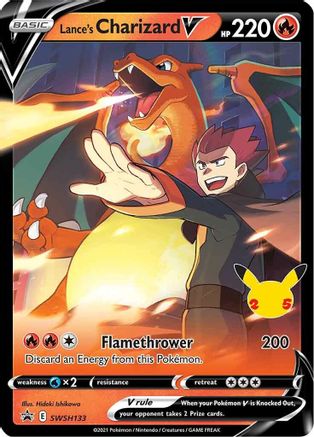 Lance's Charizard V (SWSH133) (Celebrations) [Sword & Shield: Black Star Promos] - Pokémon - Card Brawlers | Quebec | Canada |