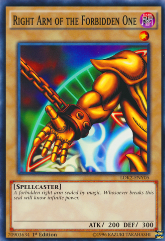 Right Arm of the Forbidden One [LDK2-ENY05] Common - Yu-Gi-Oh! - Card Brawlers | Quebec | Canada |