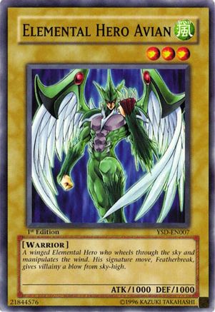 Elemental Hero Avian (YSD-EN007) Common / Short Print