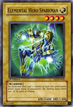 Elemental Hero Sparkman (YSD-EN010) Common / Short Print