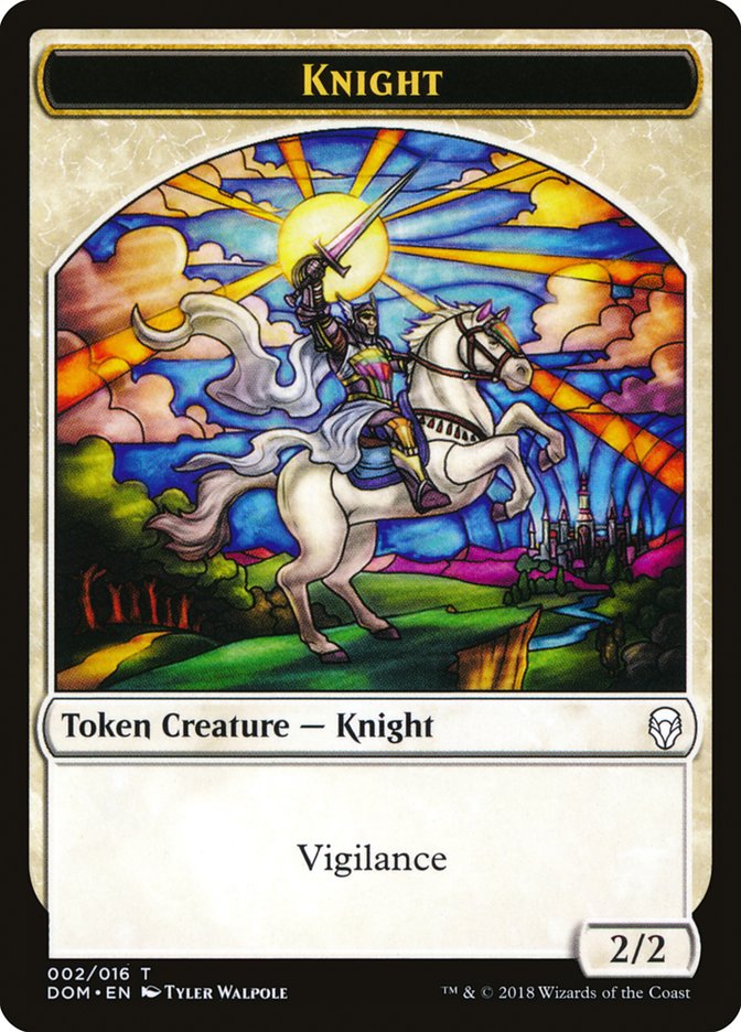 Knight Token (002/016) [Dominaria Tokens] - Magic: The Gathering - Card Brawlers | Quebec | Canada |