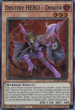 Destiny HERO - Denier [BODE-EN018] Super Rare - Yu-Gi-Oh! - Card Brawlers | Quebec | Canada |