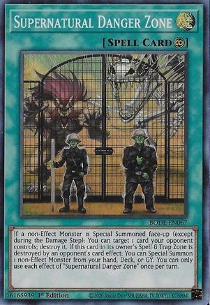 Supernatural Danger Zone [BODE-EN067] Super Rare - Yu-Gi-Oh! - Card Brawlers | Quebec | Canada |