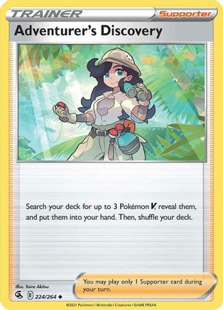 Adventurer's Discovery (224/264) [Sword & Shield: Fusion Strike] - Pokémon - Card Brawlers | Quebec | Canada |