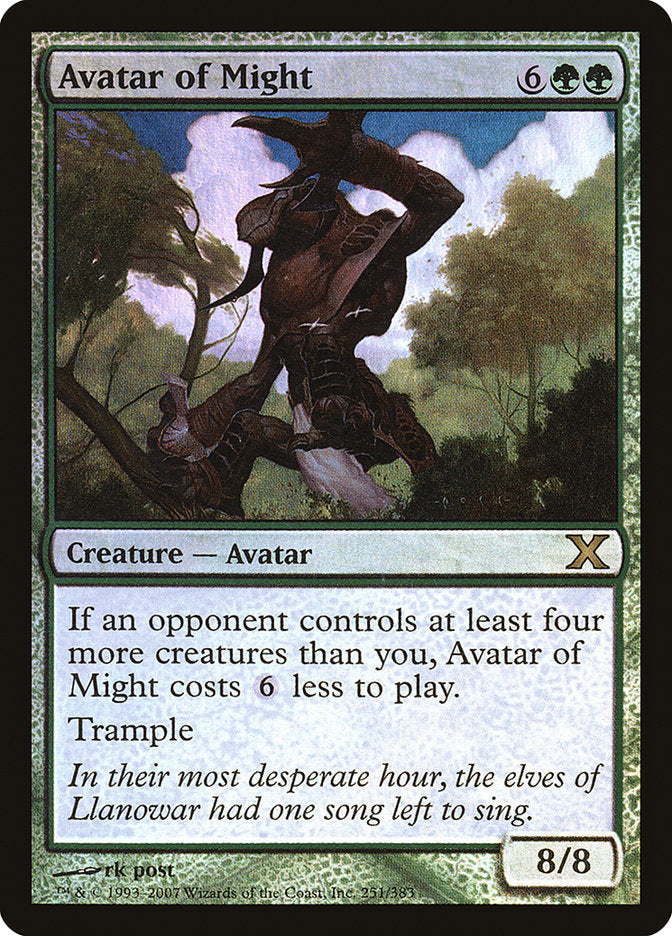 Avatar of Might (Premium Foil) [Tenth Edition] - Magic: The Gathering - Card Brawlers | Quebec | Canada |