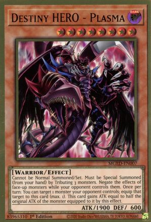 Destiny HERO - Plasma (Alternate Art) [MGED-EN007] Gold Rare