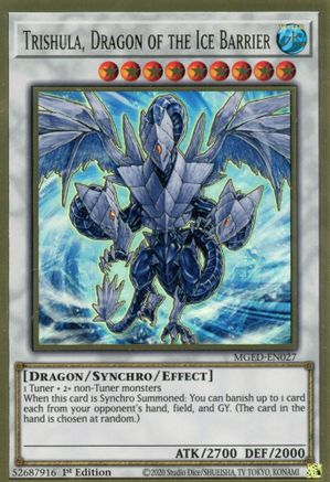 Trishula, Dragon of the Ice Barrier [MGED-EN027] Gold Rare - Yu-Gi-Oh! - Card Brawlers | Quebec | Canada |