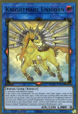 Knightmare Unicorn [MGED-EN034] Gold Rare - Yu-Gi-Oh! - Card Brawlers | Quebec | Canada |