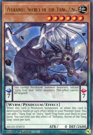 Zefraniu, Secret of the Yang Zing [MGED-EN072] Rare - Yu-Gi-Oh! - Card Brawlers | Quebec | Canada |