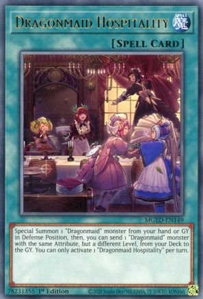 Dragonmaid Hospitality [MGED-EN149] Rare - Yu-Gi-Oh! - Card Brawlers | Quebec | Canada |