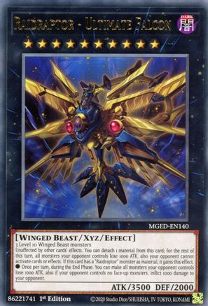 Raidraptor - Ultimate Falcon [MGED-EN140] Rare - Yu-Gi-Oh! - Card Brawlers | Quebec | Canada |