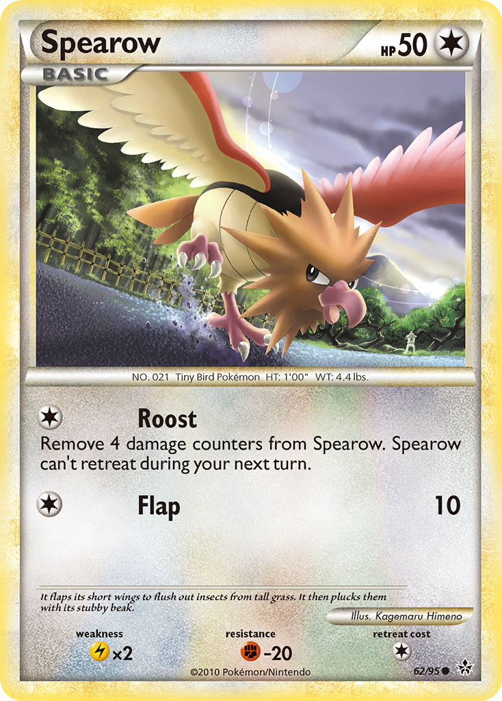 Spearow (62/95) [HeartGold & SoulSilver: Unleashed] - Pokémon - Card Brawlers | Quebec | Canada |