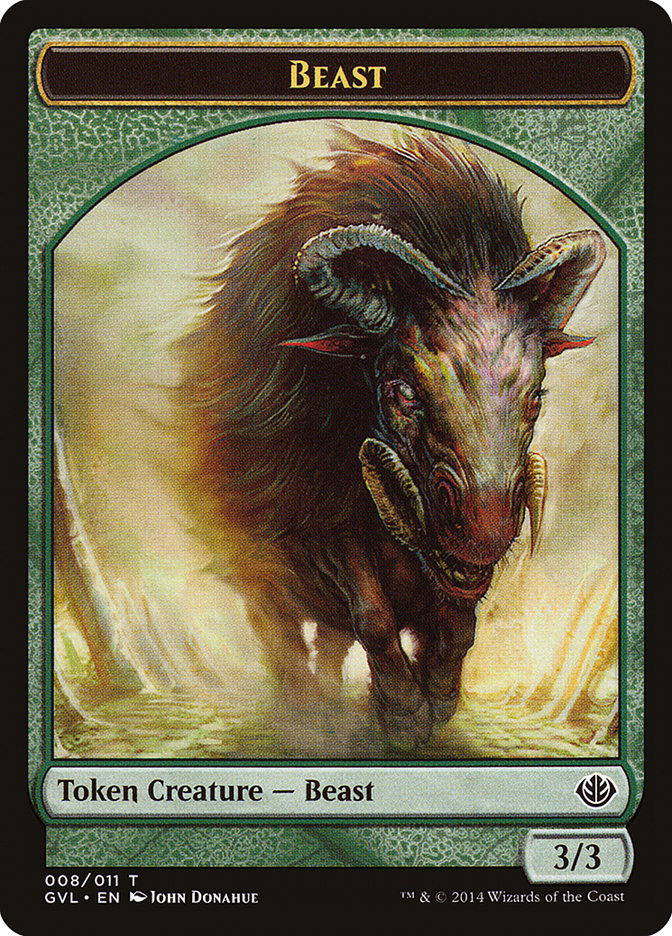 Beast Token (008/011) (Garruk vs. Liliana) [Duel Decks Anthology Tokens] - Magic: The Gathering - Card Brawlers | Quebec | Canada |