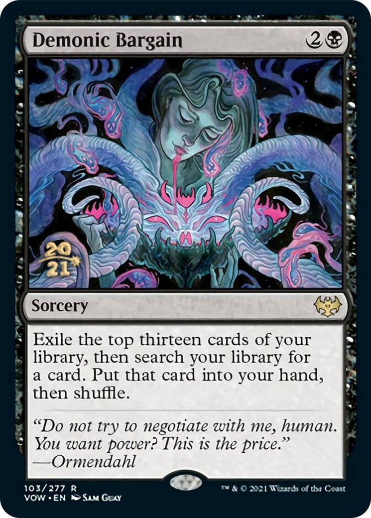 Demonic Bargain [Innistrad: Crimson Vow Prerelease Promos] - Magic: The Gathering - Card Brawlers | Quebec | Canada |