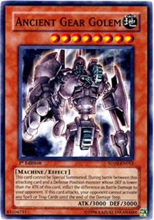 Ancient Gear Golem [SD10-EN012] Common - Yu-Gi-Oh! - Card Brawlers | Quebec | Canada |