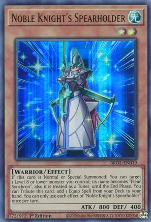 Noble Knight's Spearholder [BROL-EN019] Ultra Rare - Yu-Gi-Oh! - Card Brawlers | Quebec | Canada |