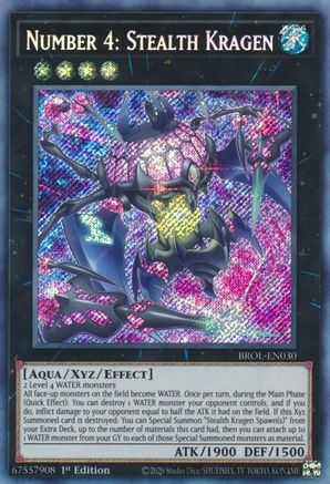 Number 4: Stealth Kragen [BROL-EN030] Secret Rare - Yu-Gi-Oh! - Card Brawlers | Quebec | Canada |