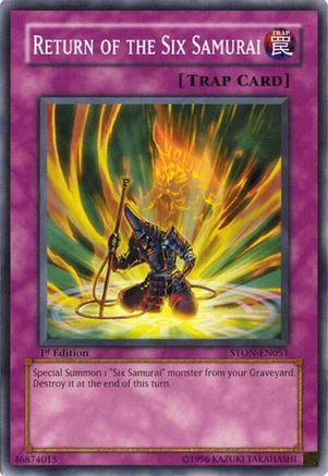 Return of the Six Samurai [STON-EN051] Common - Yu-Gi-Oh! - Card Brawlers | Quebec | Canada |