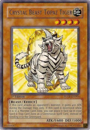 Crystal Beast Topaz Tiger [FOTB-EN004] Rare - Yu-Gi-Oh! - Card Brawlers | Quebec | Canada |